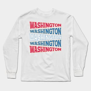 TEXT ART USA WASHINGTON Long Sleeve T-Shirt